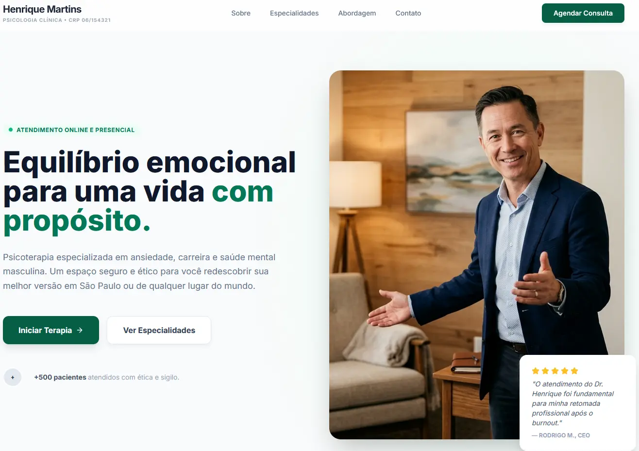Site para psicólogo