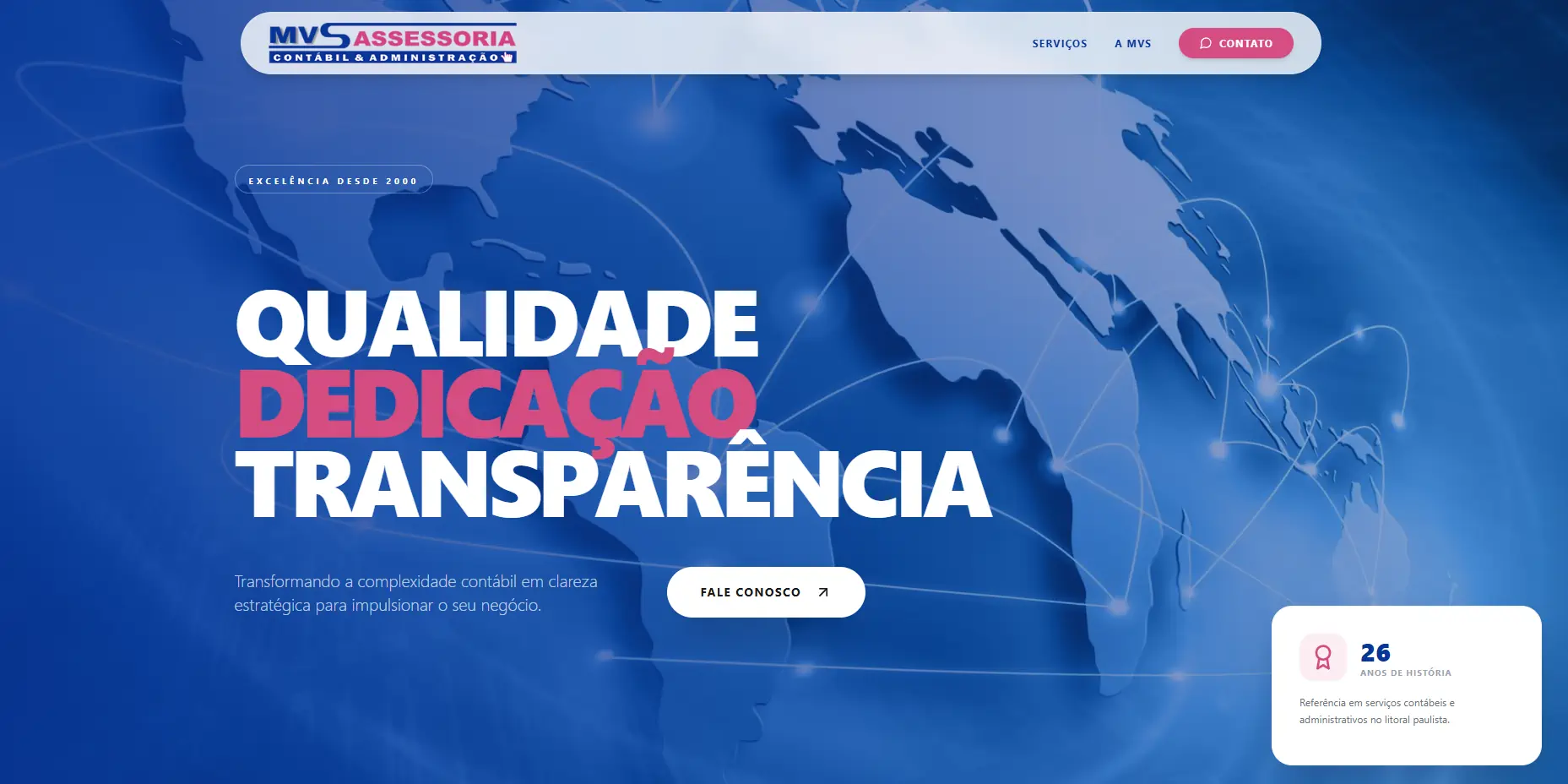 Modelo de landing page profissional para escritórios de contabilidade