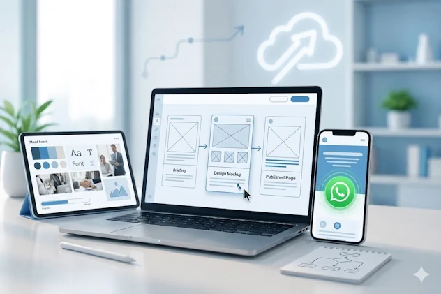 Planejamento visual de site profissional focado em conversão